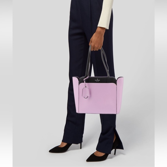 Kate Spade New York Leather Shoulder Bag Liliac - Picture 2 of 4